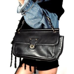 Coach City Willis Black Leather Satchel 22062 Crossbody 2020 Orig Reissue COA